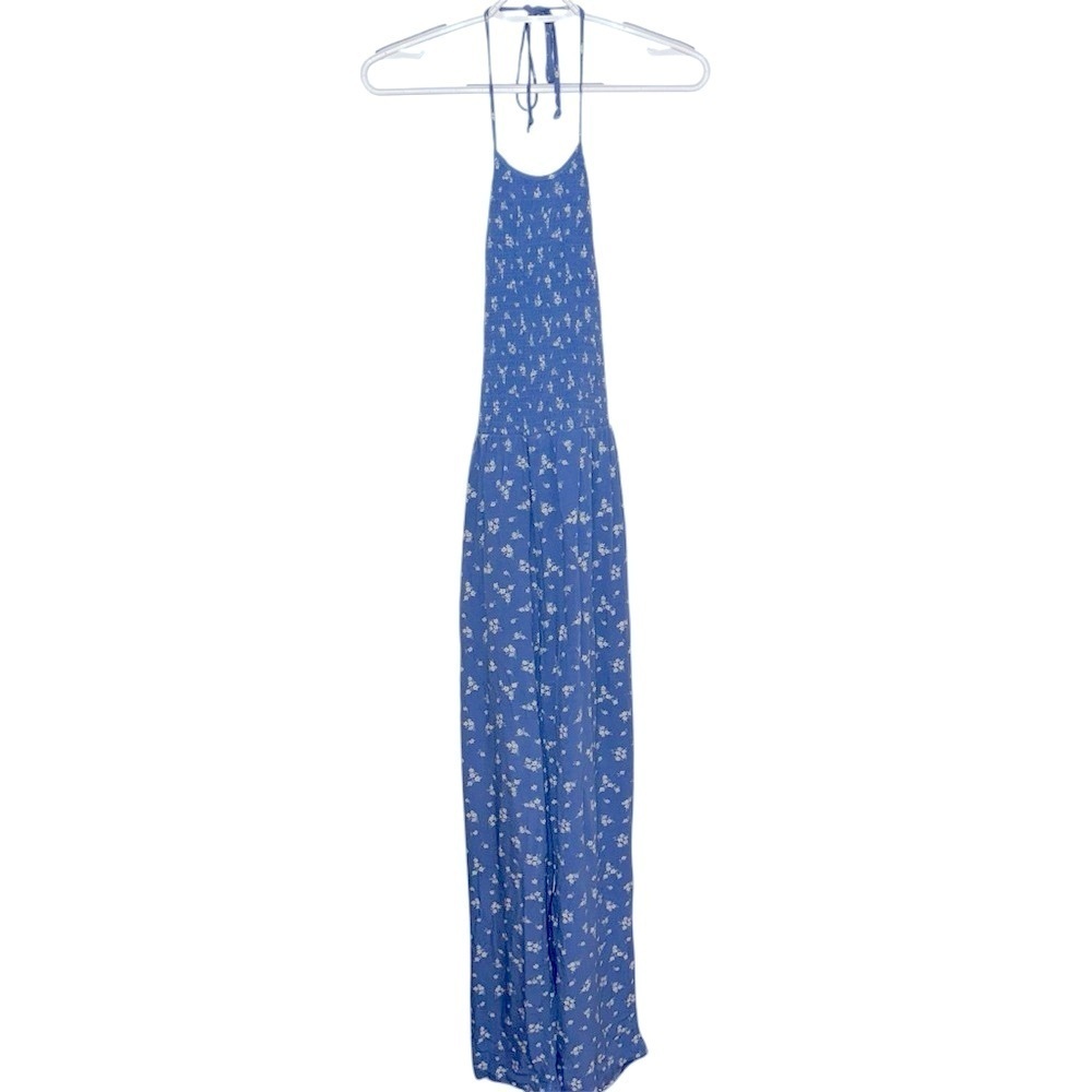 EUC American Eagle Blue Halter Jumpsuit